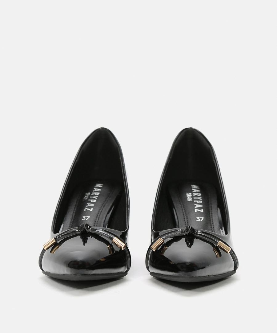 Zapatos tacón adorno lazo image number null